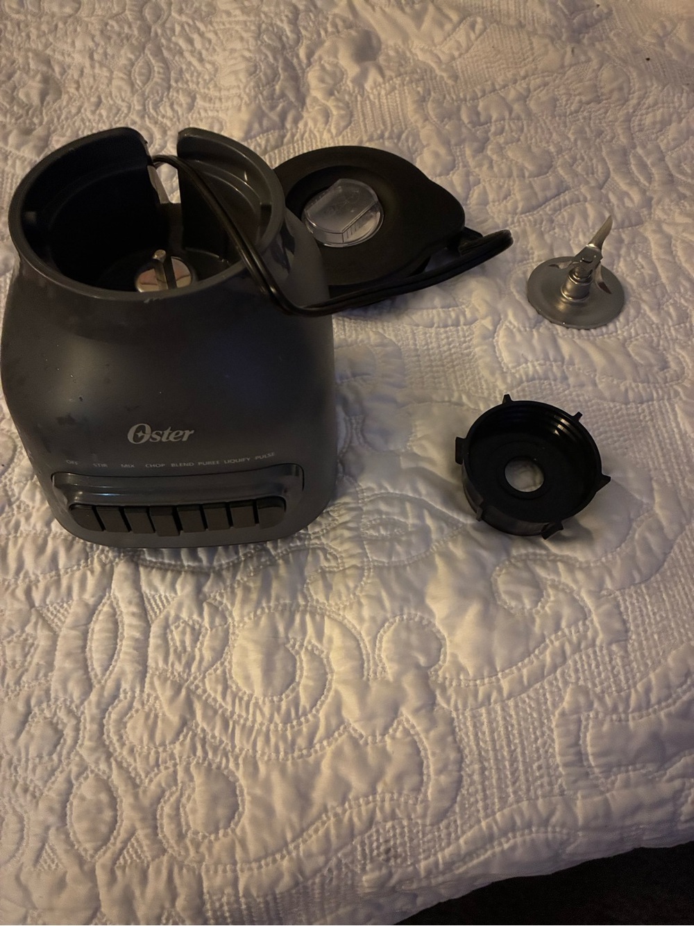 Oster Gray Countertop Blender Base with Control Buttons